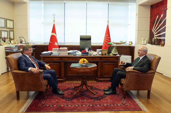 Chp Lideri Kılıçdaroğlu, Gelecek Partisi Genel Başkanı Davutoğlu’nu Ağırladı