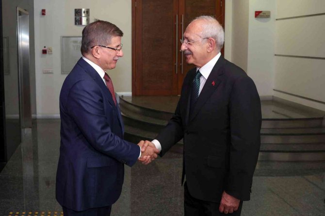 Chp Lideri Kılıçdaroğlu, Gelecek Partisi Genel Başkanı Davutoğlu’nu Ağırladı