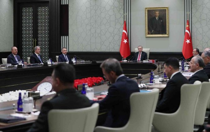 Milli Güvenlik Kurulu (Mgk), Cumhurbaşkanı Recep Tayyip Erdoğan Başkanlığında Cumhurbaşkanlığı Külliyesi’nde Toplandı.