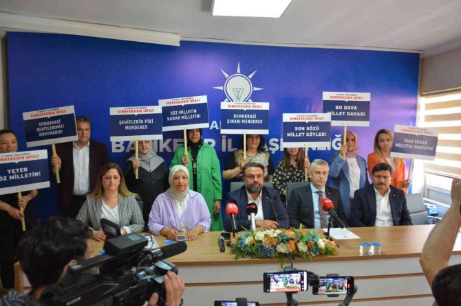 Ak Parti Balıkesir İ̇l Başkanlığından ’27 Mayıs Darbesi’ Açıklaması