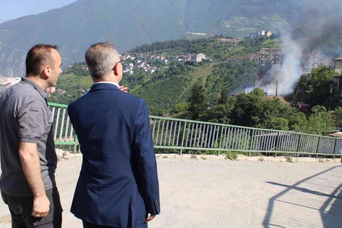 Artvin’de Kereste Atölyesinde Yangın