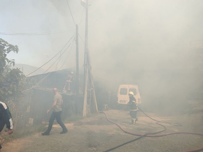 Artvin’de Kereste Atölyesinde Yangın