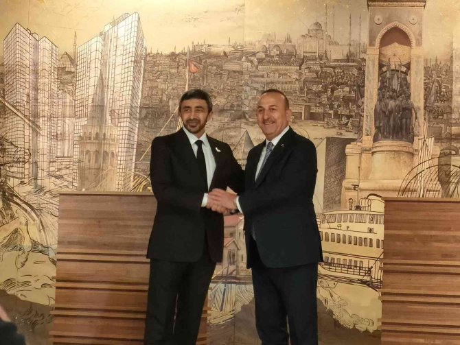 Dışişleri Bakanı Çavuşoğlu, Bae’li Mevkidaşı Al Nahyan İle Bir Araya Geldi