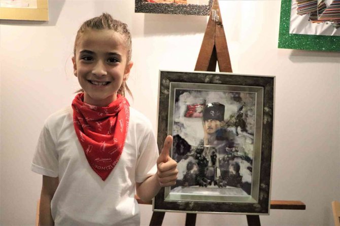 100 Minik Öğrenciden 100 Atatürk Eseri