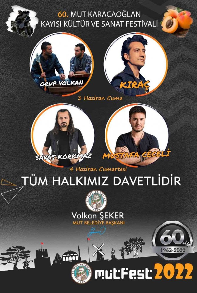 Mut’ta "Karacaoğlan Kayısı Kültür Ve Sanat Festivali" Heyecanı
