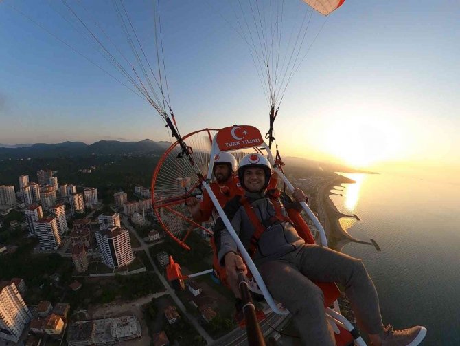 Fatsa’da Paramotor Sporu İlgi Odağı Oldu