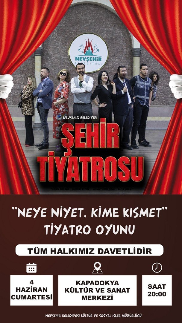 Şehir Tiyatrosu Cumartesi Günü Sahnelenecek