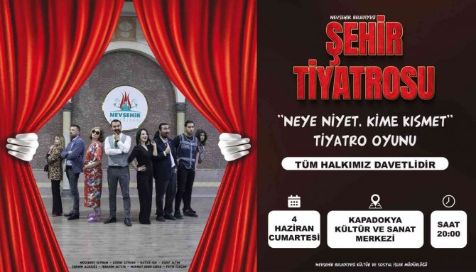 Şehir Tiyatrosu Cumartesi Günü Sahnelenecek