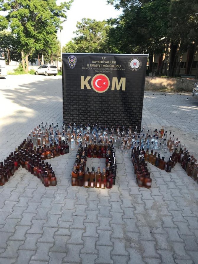 Kayseri’de Sahte Alkol Operasyonu: 2 Gözaltı