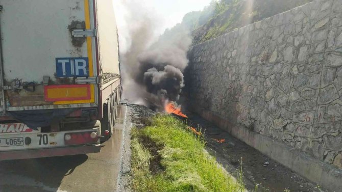 Samsun’da Tır Yangını