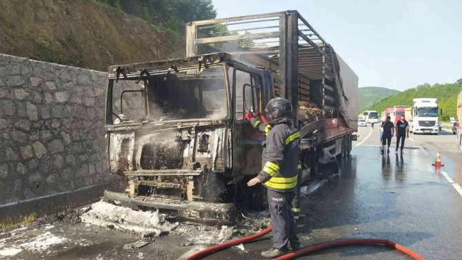 Samsun’da Tır Yangını