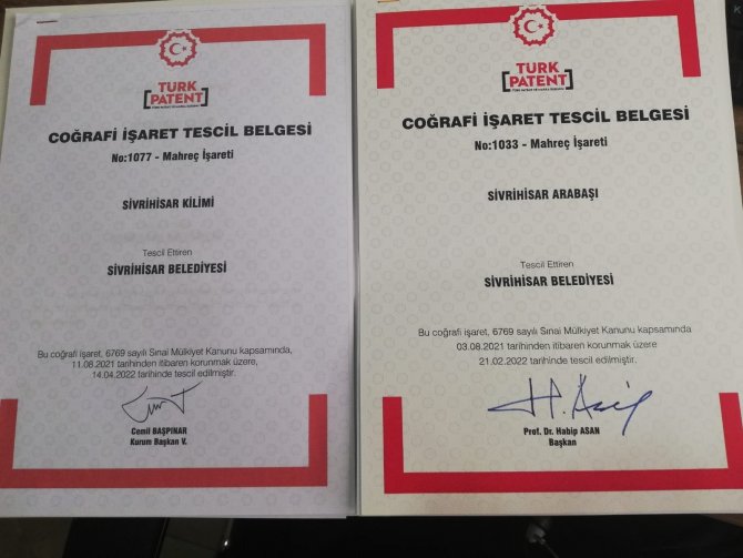 “Sivrihisar Kilimi" Ve "Sivrihisar Arabaşı” Tescillendi