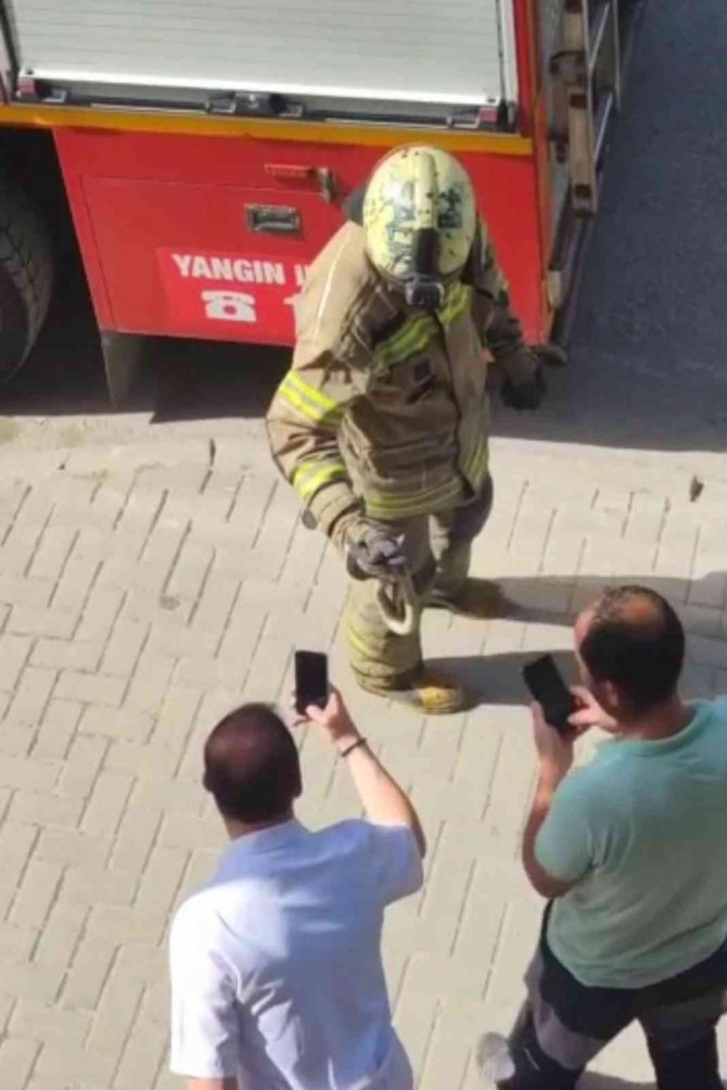 Bursa’da Arabanın Motoruna Giren Yılan İtfaiye Ekipleri Tarafından Çıkarıldı