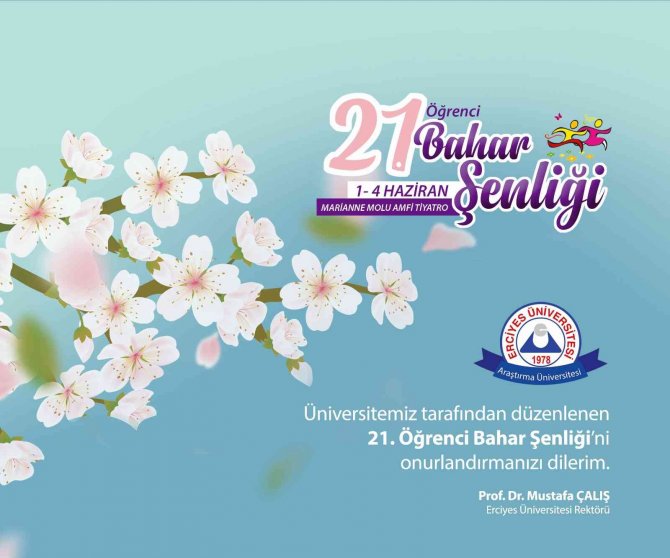 Erü’de 21. Bahar Şenliği 1 Haziran’da Başlıyor