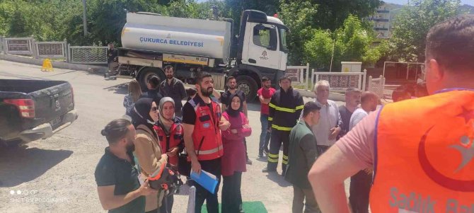 Çukurca Devlet Hastanesinde Yangın Tatbikatı