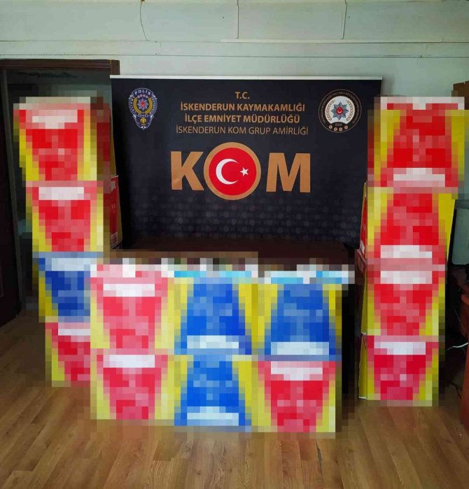 Hatay’da 1 Milyon 460 Bin Adet Kaçak Makaron Yakalandı