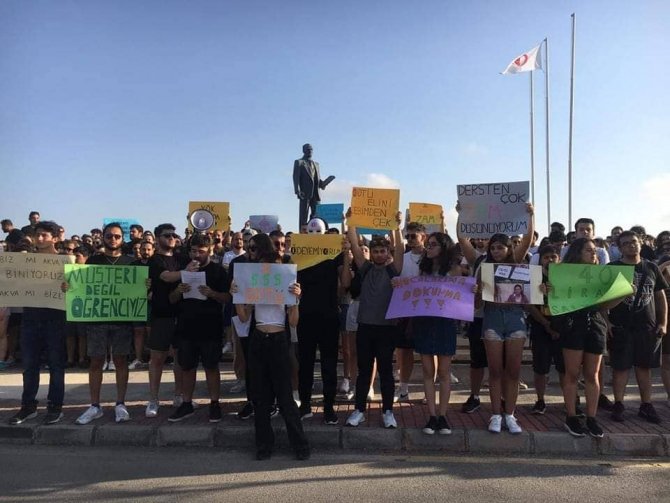 Kktc Odtü Kampüsü’nde Öğrencilerden ’Zam’ Protestosu
