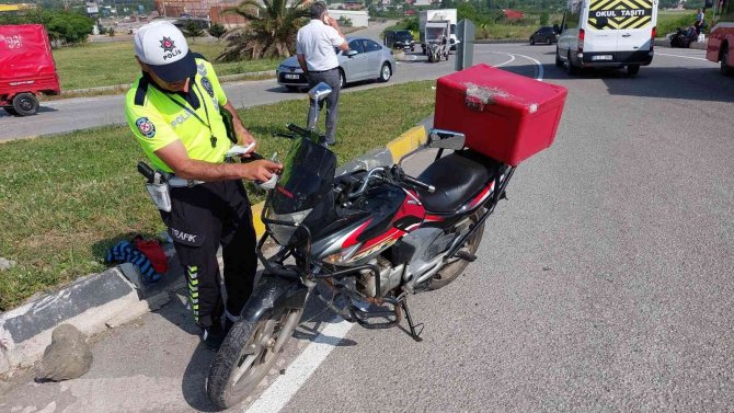Samsun’da Motosiklet Belediye Otobüsüyle Çarpıştı: 1 Yaralı