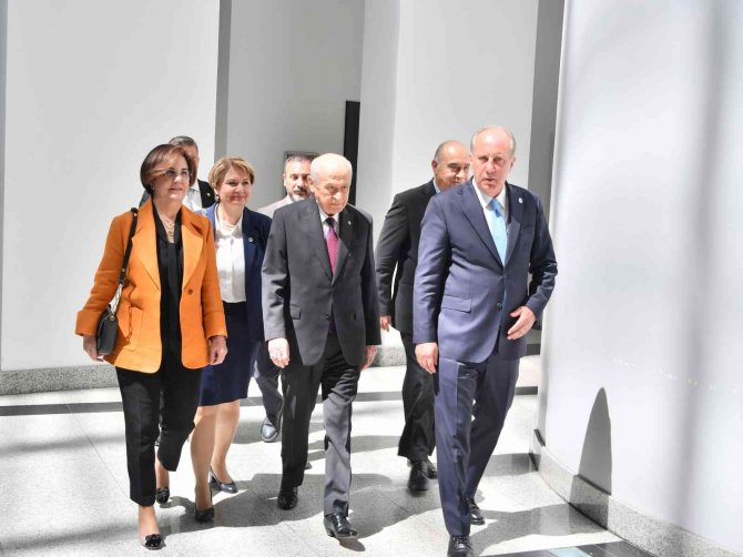 Memleket Partisi Genel Başkanı İ̇nce’den Mhp Genel Başkanı Bahçeli’ye Ziyaret