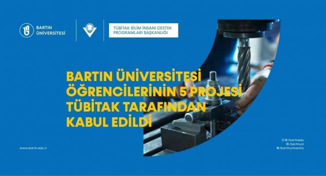 Bartın Üniversitesi Öğrencilerinin 5 Projesi Tübi̇tak Tarafından Kabul Edildi