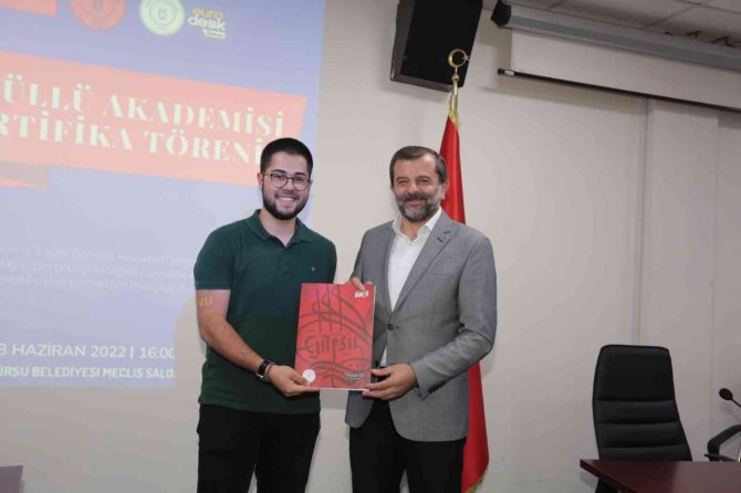 Gürsu Belediyesi Eurodesk Gönüllü Akademisi Öğrencileri Sertifikalarını Aldı