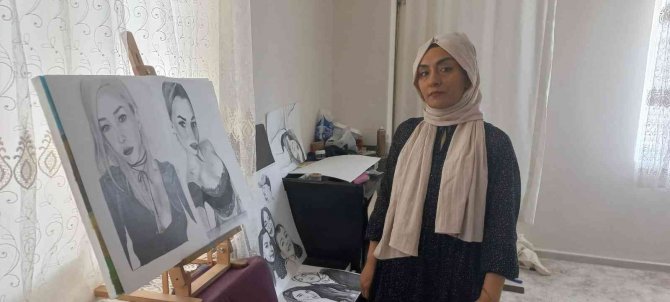 Mardinli Ev Hanımı Hobi Olarak Başladığı Resim Sanatını Ticarete Döktü
