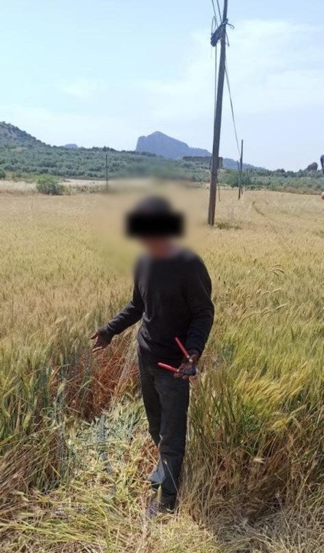 Manisa’da Kablo Hırsızı Suçüstü Yakalandı