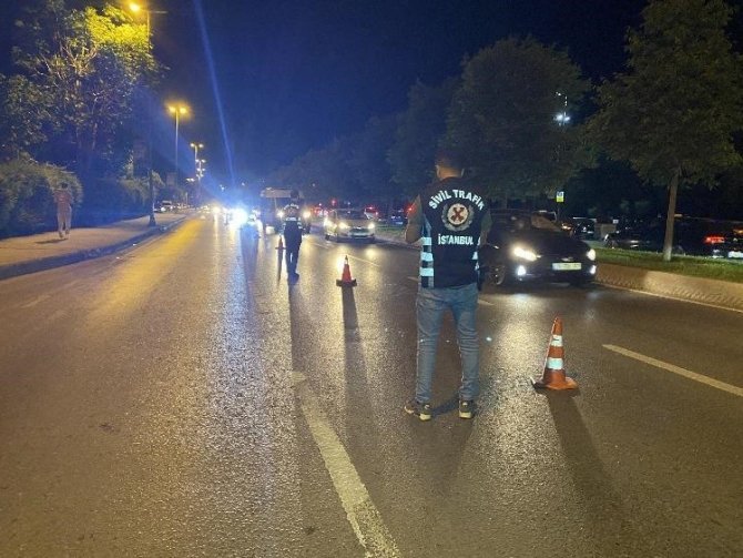 Kartal Sahil Yolundaki Trafik Denetimi