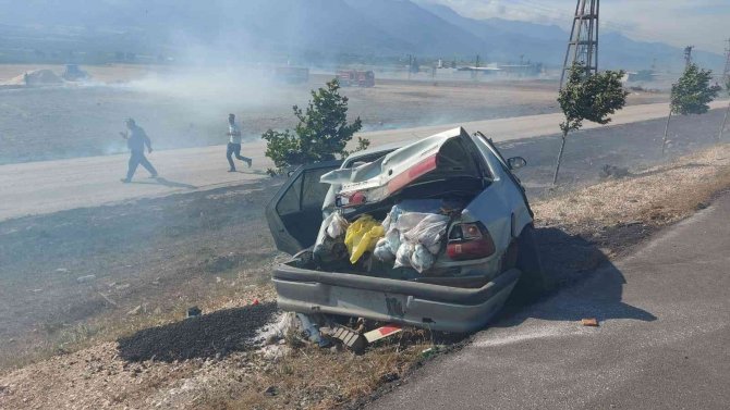 Hatay’da Saman Yangını Zincirlemeye Kazaya Neden Oldu: 10 Yaralı
