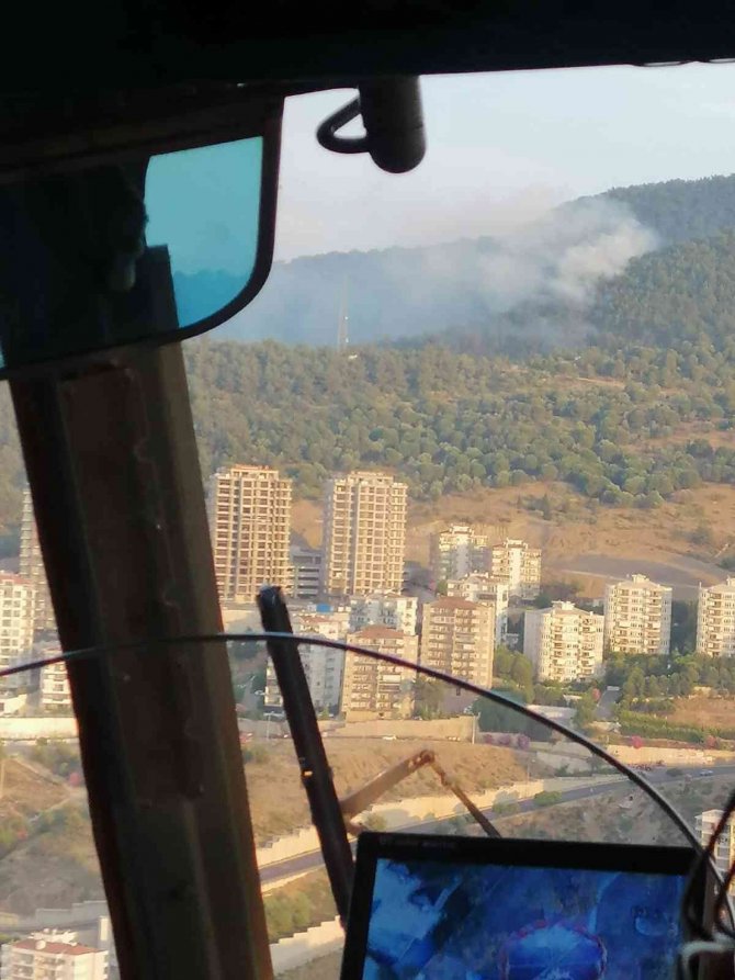 İ̇zmir’de Ormanlık Alanda Yangın