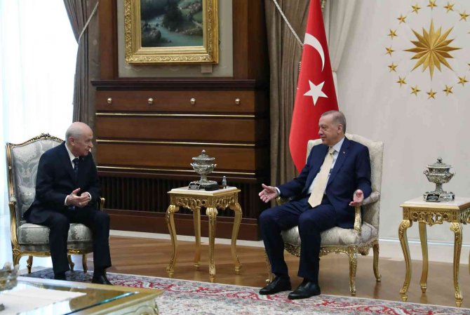 Cumhurbaşkanı Erdoğan, Beştepe’de Bahçeli’yle Görüştü
