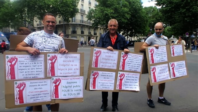 Fransa’da Sağlıkçılardan Hükümet Karşıtı Protesto