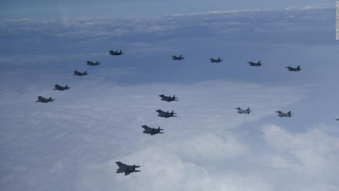Güney Kore Ve Abd Savaş Uçaklarından Gövde Gösterisi