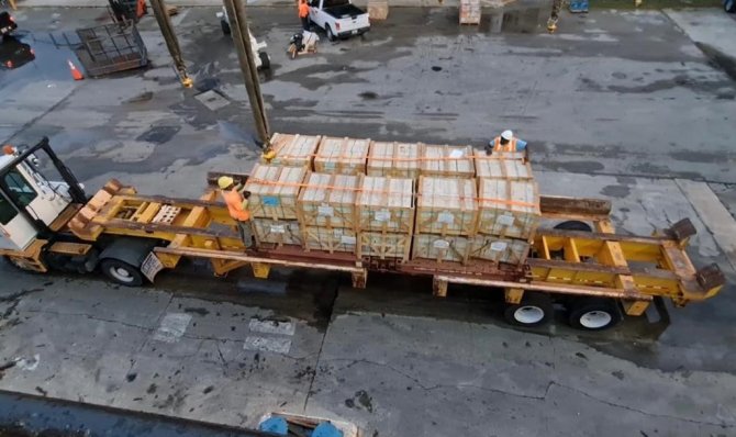 Hürok Mermer’in Gemisi George, Kütahya’dan Miami’ye Yolculuğunu Tamamladı