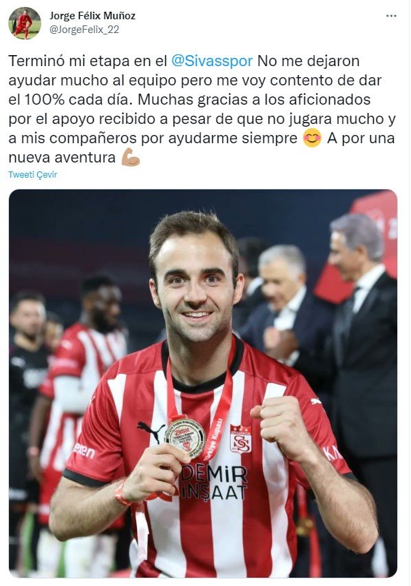 Jorge Felix, Sivasspor’a Veda Etti