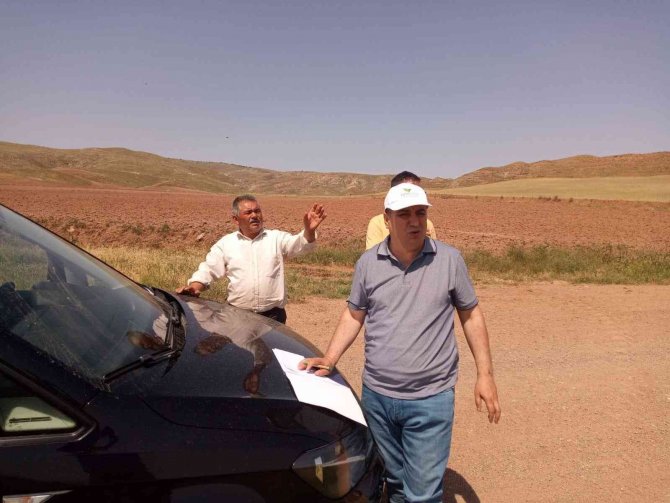 Sungurlu’da Ekili Arazileri Dolu Vurdu