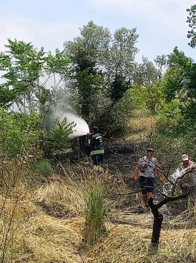 Altınova’da Ot Yangını Kısa Sürede Söndürüldü