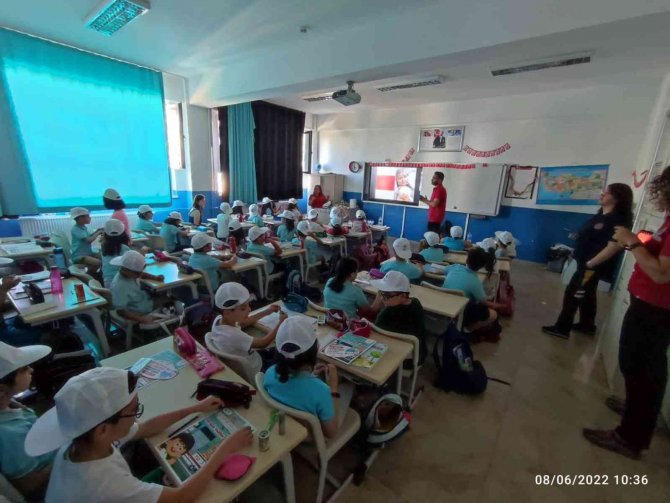 Öğrencilere 112 Acil Çağrı Merkezi Anlatıldı