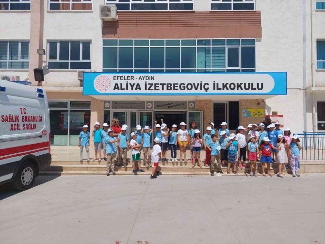 Öğrencilere 112 Acil Çağrı Merkezi Anlatıldı