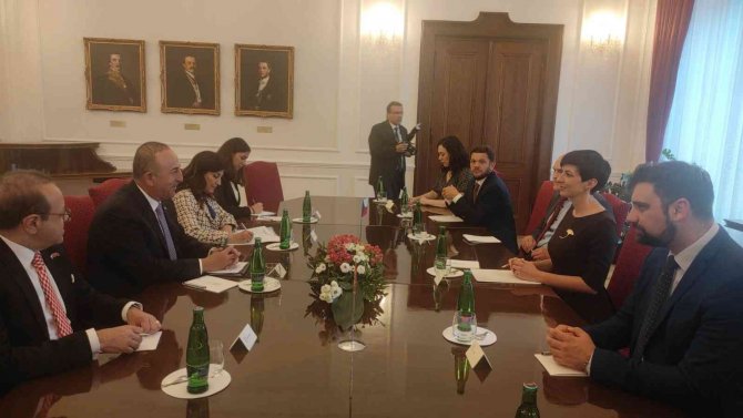 Bakan Çavuşoğlu, Çekya Temsilciler Meclisi Başkanı Adamova İle Görüştü