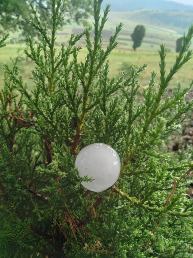 Eskişehir’de Ceviz Büyüklüğünde Dolu Yağdı