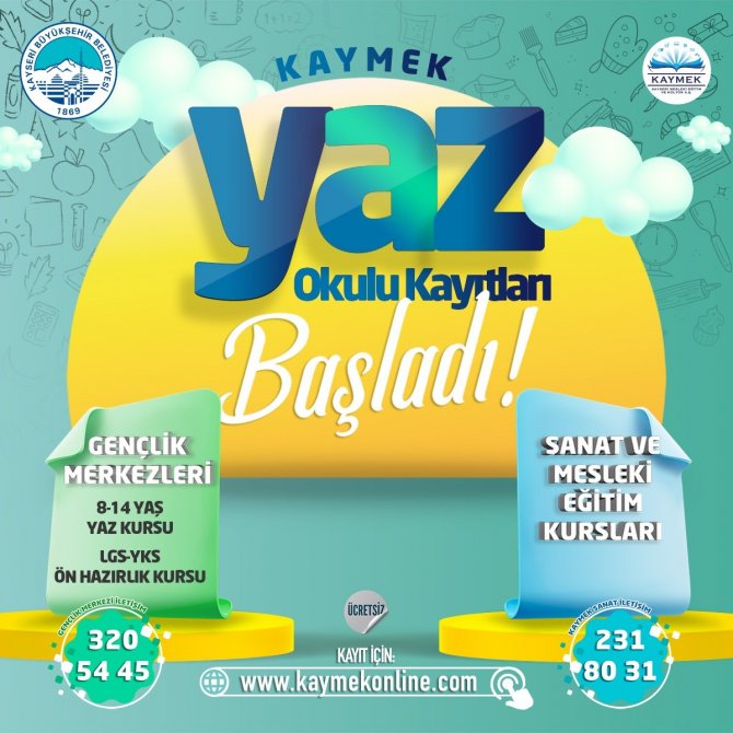 Büyükşehir Kaymek Yaz Kursları’na Bir Haftada 5 Bin Kayıt