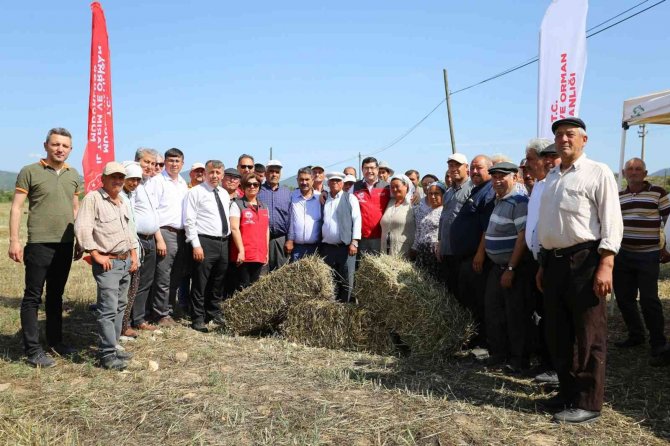 Çiftçilere Ücretsiz Saman Balyası Dağıtıldı