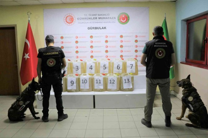 Gürbulak Gümrük Kapısında 273 Kilo Sıvı Metamfetamin Ele Geçirildi