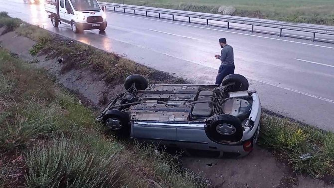 Şiddetli Sağanak Yağış Kazaya Sebep Oldu