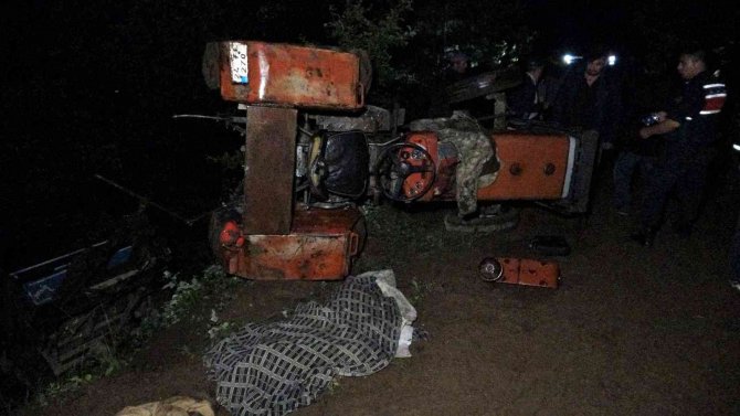 Yayla Yolunda Traktör Devrildi: 1 Ölü, 1 Yaralı