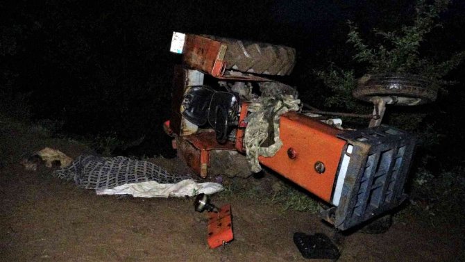 Yayla Yolunda Traktör Devrildi: 1 Ölü, 1 Yaralı