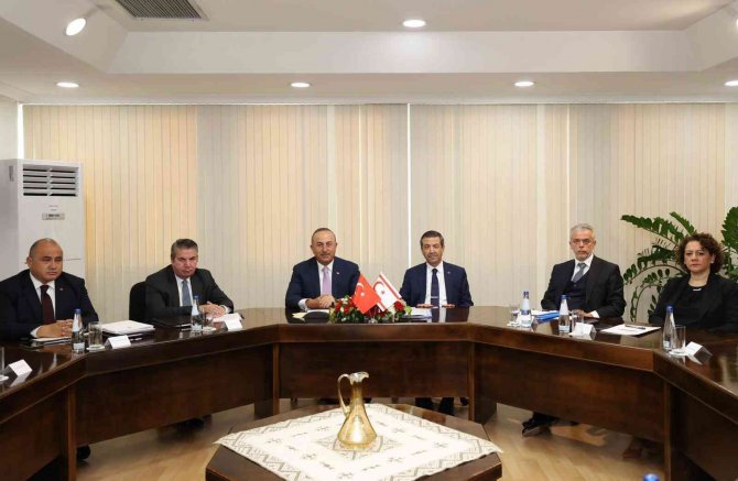 Çavuşoğlu, Kktc’li Mevkidaşı Ertuğruloğlu İle Görüştü