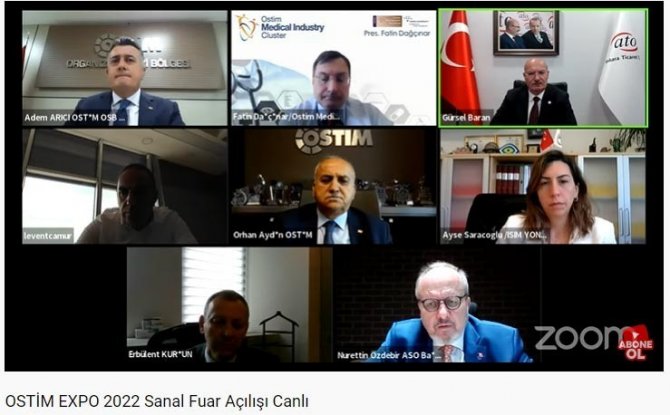 Ato Başkanı Baran, Osti̇m Expo’ 22 Sanal Fuarı’nın Açılışına Katıldı