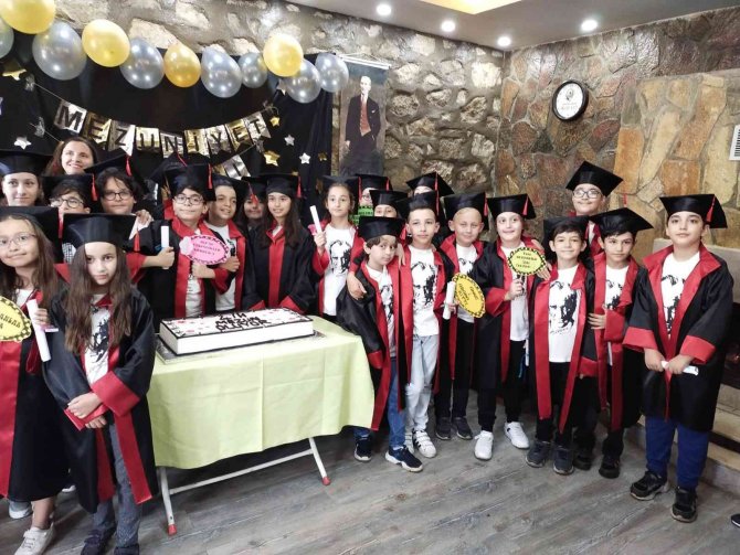 Mezuniyet Sevincini Piknik Alanında Kutlayıp Kep Fırlattılar